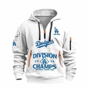 2025 Dodgers NL West Division Champs Quarter Zip Hoodie