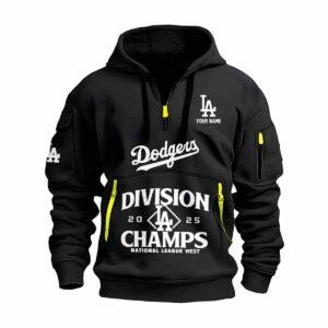 2025 Dodgers NL West Division Champs Quarter Zip Hoodie