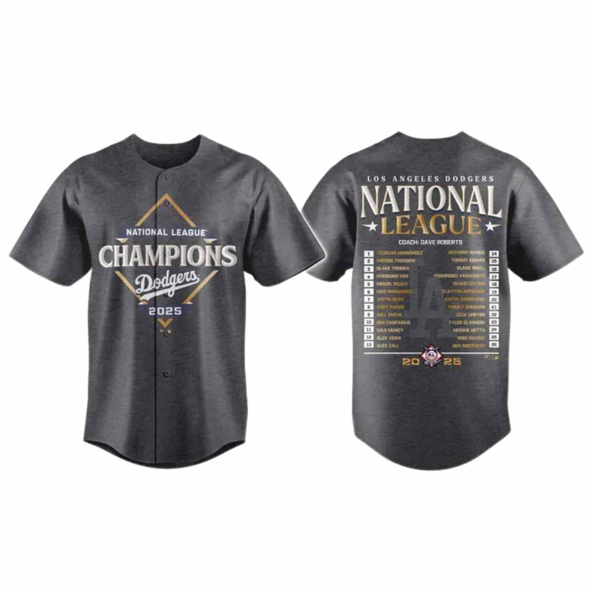 2025 Dodgers National League Champions Jersey 2025 Dodgers National League Champions Jersey