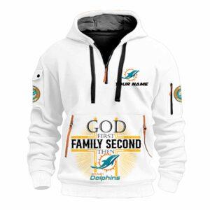 2025 God First Family Second Then Dolphins Quarter Zip Hoodie 1 2025 God First Family Second Then Dolphins Quarter Zip Hoodie