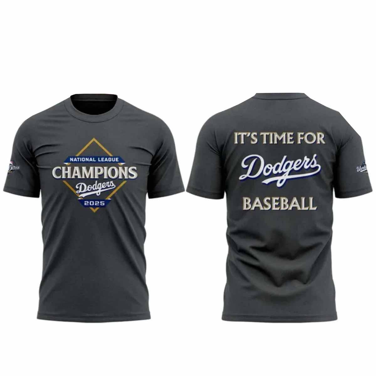 2025 It's Time For Dodgers Baseball Shirt 2025 It's Time For Dodgers Baseball Shirt