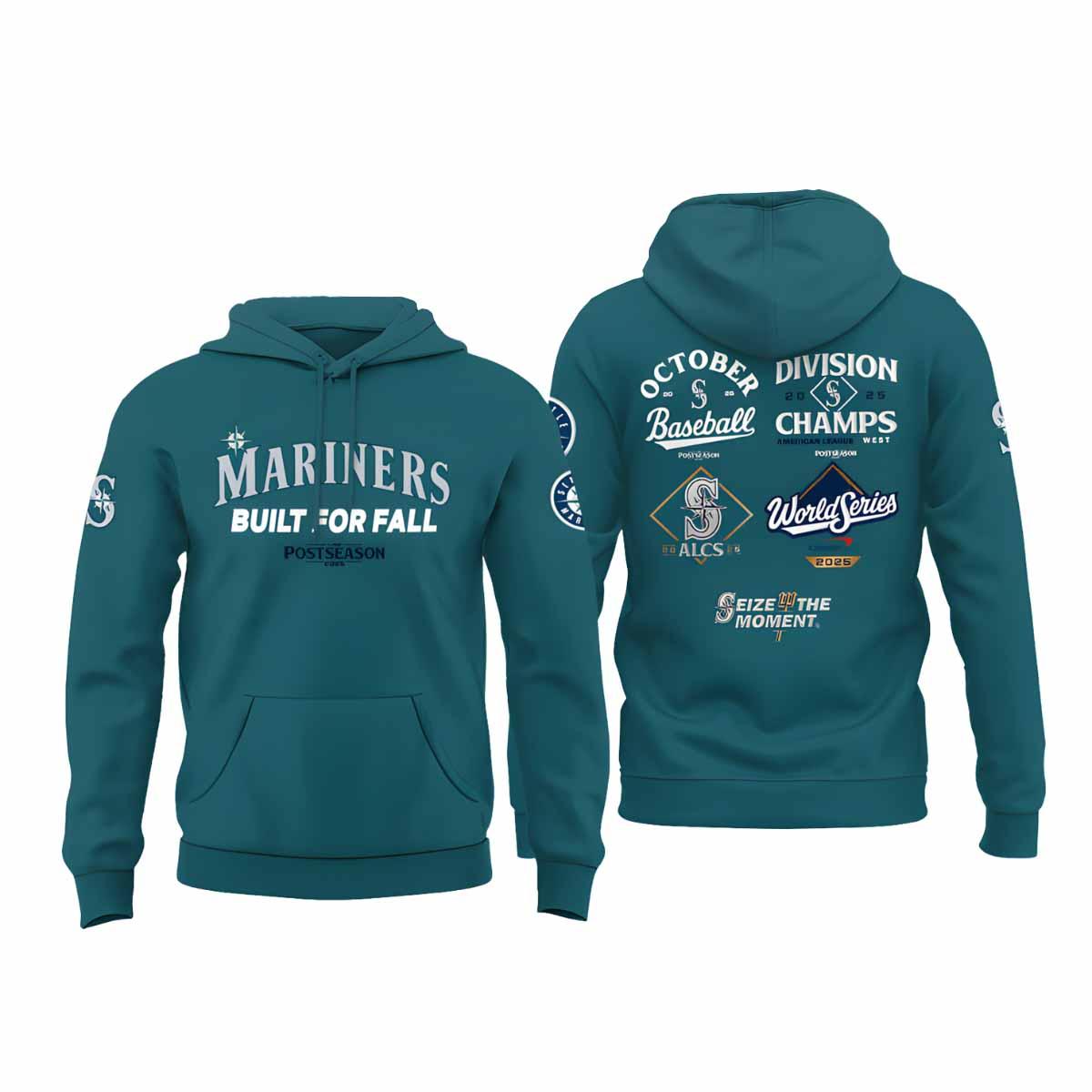 2025 Mariners Built For All Seize The Moment Hoodie 2025 Mariners Built For All Seize The Moment Hoodie