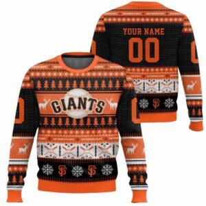 2025 Personalized Giants Baseball Ugly Christmas Sweater 2025 Personalized Giants Baseball Ugly Christmas Sweater