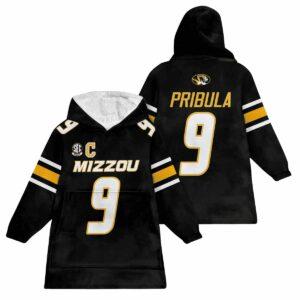 9 Pribula Missouri Football Unisex Blanket Hoodie