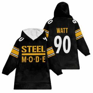 90 Steelers Football Unisex Blanket Hoodie 90 Steelers Football Unisex Blanket Hoodie