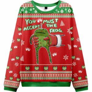 Accept Japanese Frog Ugly Christmas Sweater Accept Japanese Frog Ugly Christmas Sweater