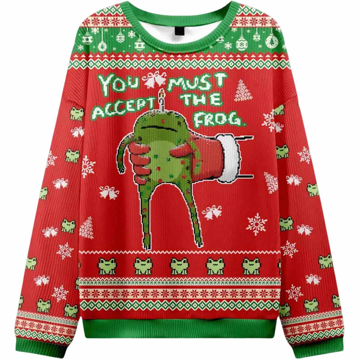 Accept Japanese Frog Ugly Christmas Sweater Accept Japanese Frog Ugly Christmas Sweater