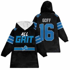 All Grit J.G 16 Detroit Football Unisex Blanket Hoodie All Grit J.G 16 Detroit Football Unisex Blanket Hoodie