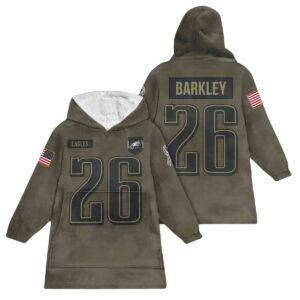 Army S.B 26 Eagles Football Unisex Blanket Hoodie Army S.B 26 Eagles Football Unisex Blanket Hoodie