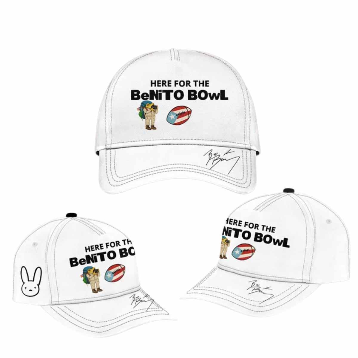 Bad Bunny Here For The Benito Bowl Hat Bad Bunny Here For The Benito Bowl Hat