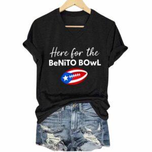 Bad Bunny Here For The Benito Bowl V Neck T Shirt