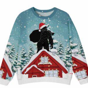 Bigfoot Santa Gets In The Chimney Ugly Sweater