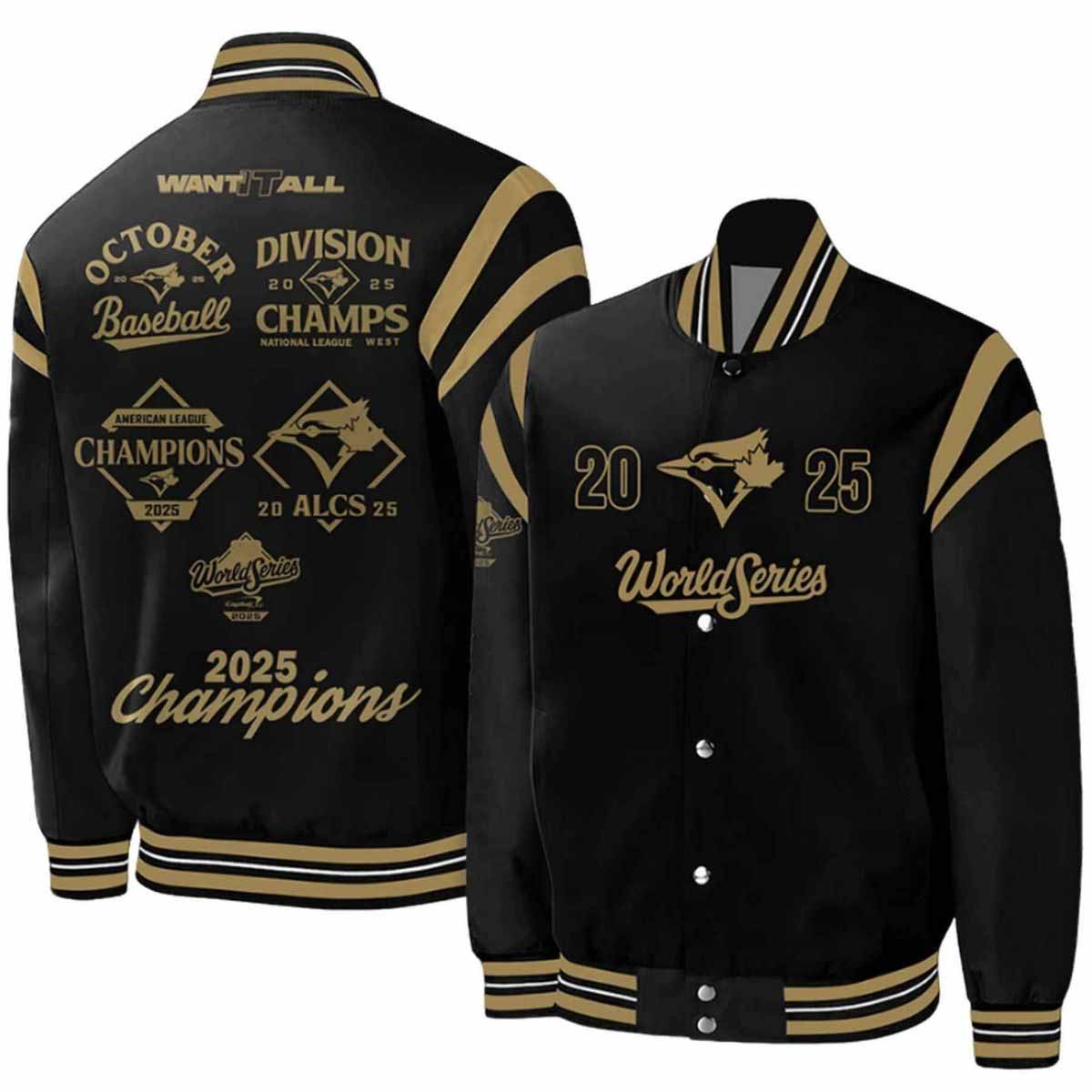 Blue Jays 2025 World Series Champions Baseball Jacket Blue Jays 2025 World Series Champions Baseball Jacket