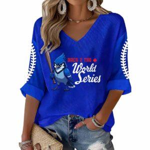 Blue Jays Back 2 The World Series 2025 Print Waffle Long Sleeve Shirt Blue Jays Back 2 The World Series 2025 Print Waffle Long Sleeve Shirt