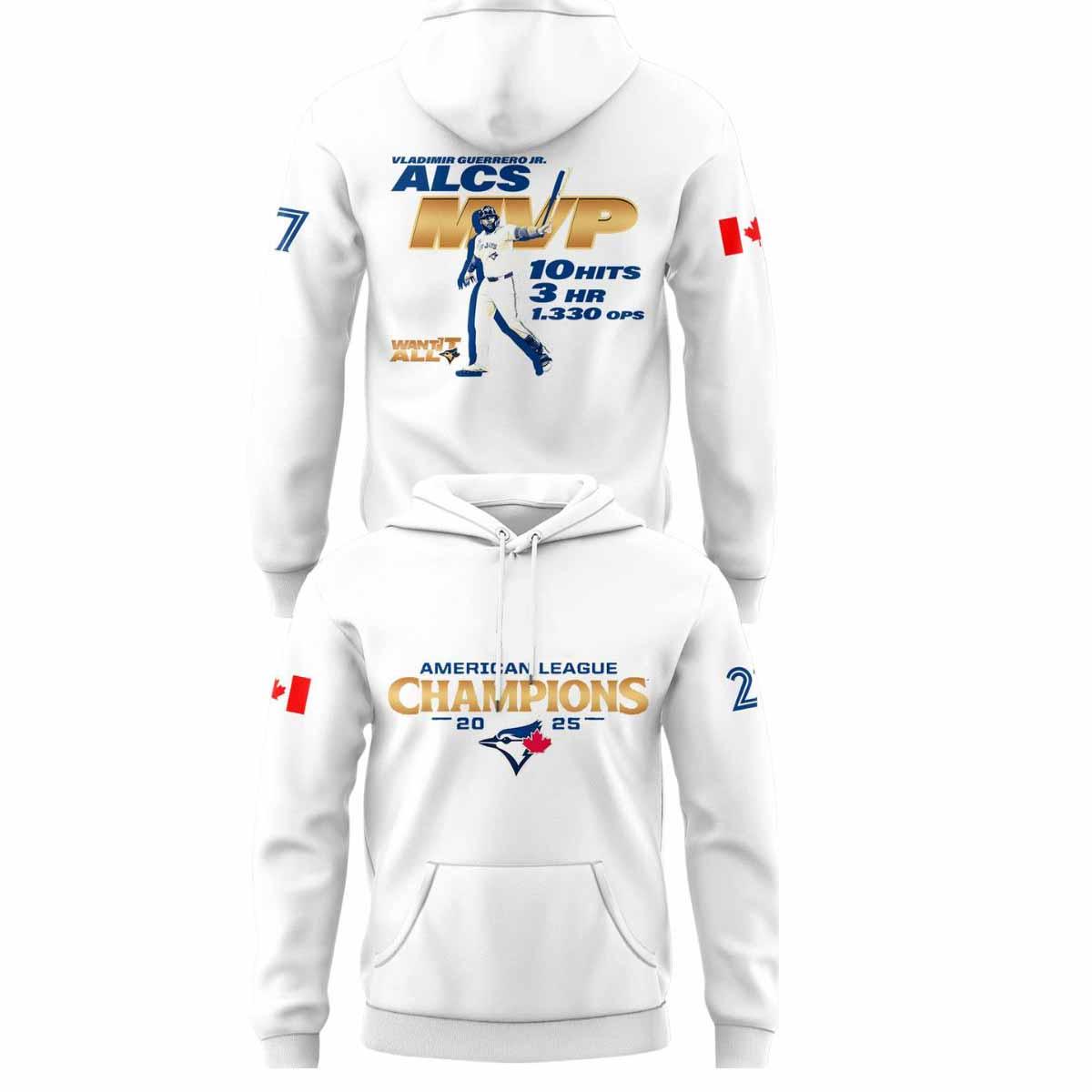 Blue Jays Vladimir Guerrero Jr MVP ALCS 2025 Hoodie Blue Jays Vladimir Guerrero Jr MVP ALCS 2025 Hoodie