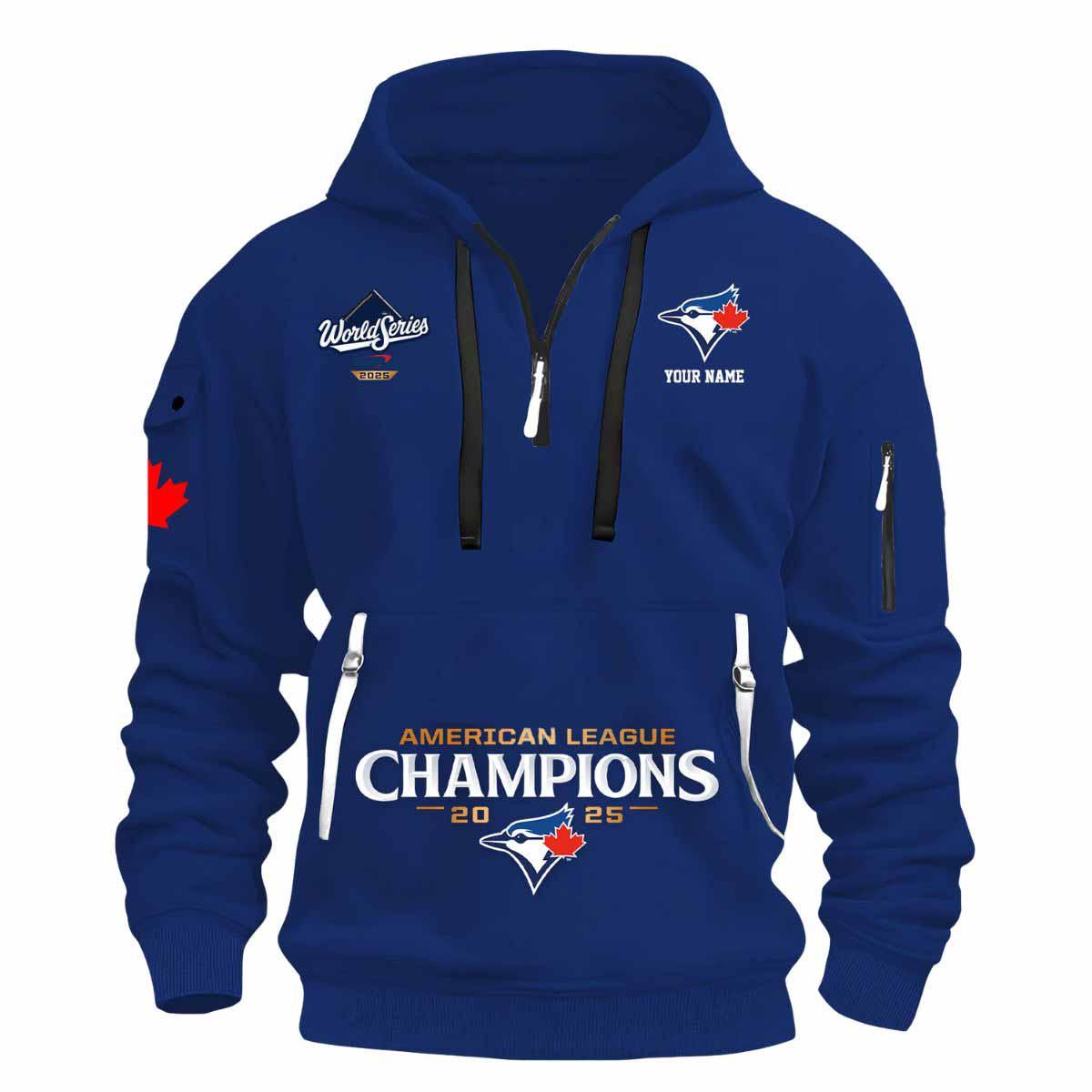 Blue Jays World Series 2025 Quarter Zip Hoodie Blue Jays World Series 2025 Quarter Zip Hoodie