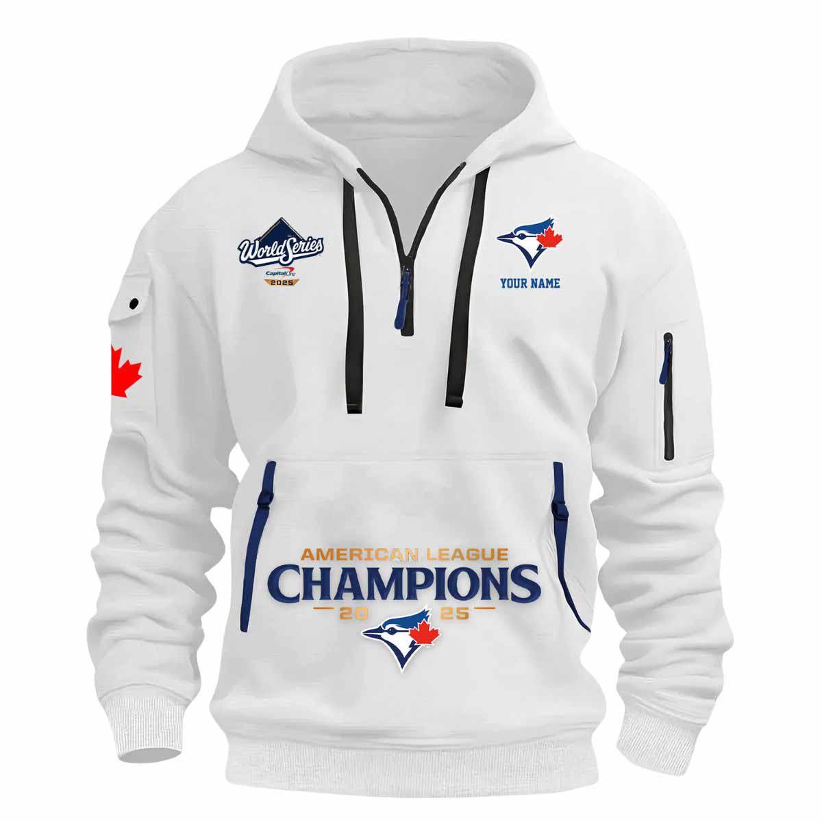 Blue Jays World Series 2025 Quarter Zip Hoodie Blue Jays World Series 2025 Quarter Zip Hoodie