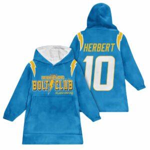 Bolt Club 10 Los Angeles Football Unisex Blanket Hoodie