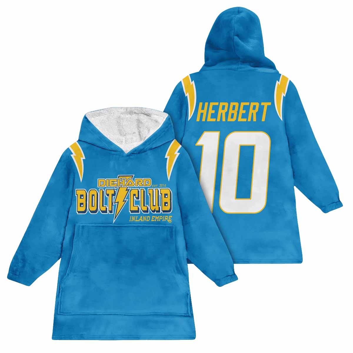 Bolt Club 10 Los Angeles Football Unisex Blanket Hoodie Bolt Club 10 Los Angeles Football Unisex Blanket Hoodie