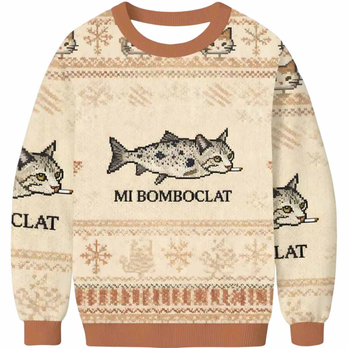 Bomboclat Cat Meme Ugly Christmas Sweater Bomboclat Cat Meme Ugly Christmas Sweater
