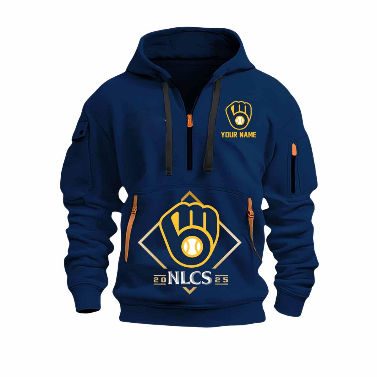 Brewers 2025 NLCS Quarter Zip Hoodie Brewers 2025 NLCS Quarter Zip Hoodie