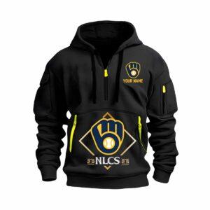 Brewers 2025 NLCS Quarter Zip Hoodie 1 Brewers 2025 NLCS Quarter Zip Hoodie