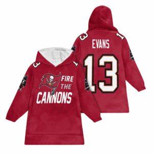 Buccaneers Fire The Cannons Evans 13 Unisex Blanket Hoodie Buccaneers Fire The Cannons Evans 13 Unisex Blanket Hoodie