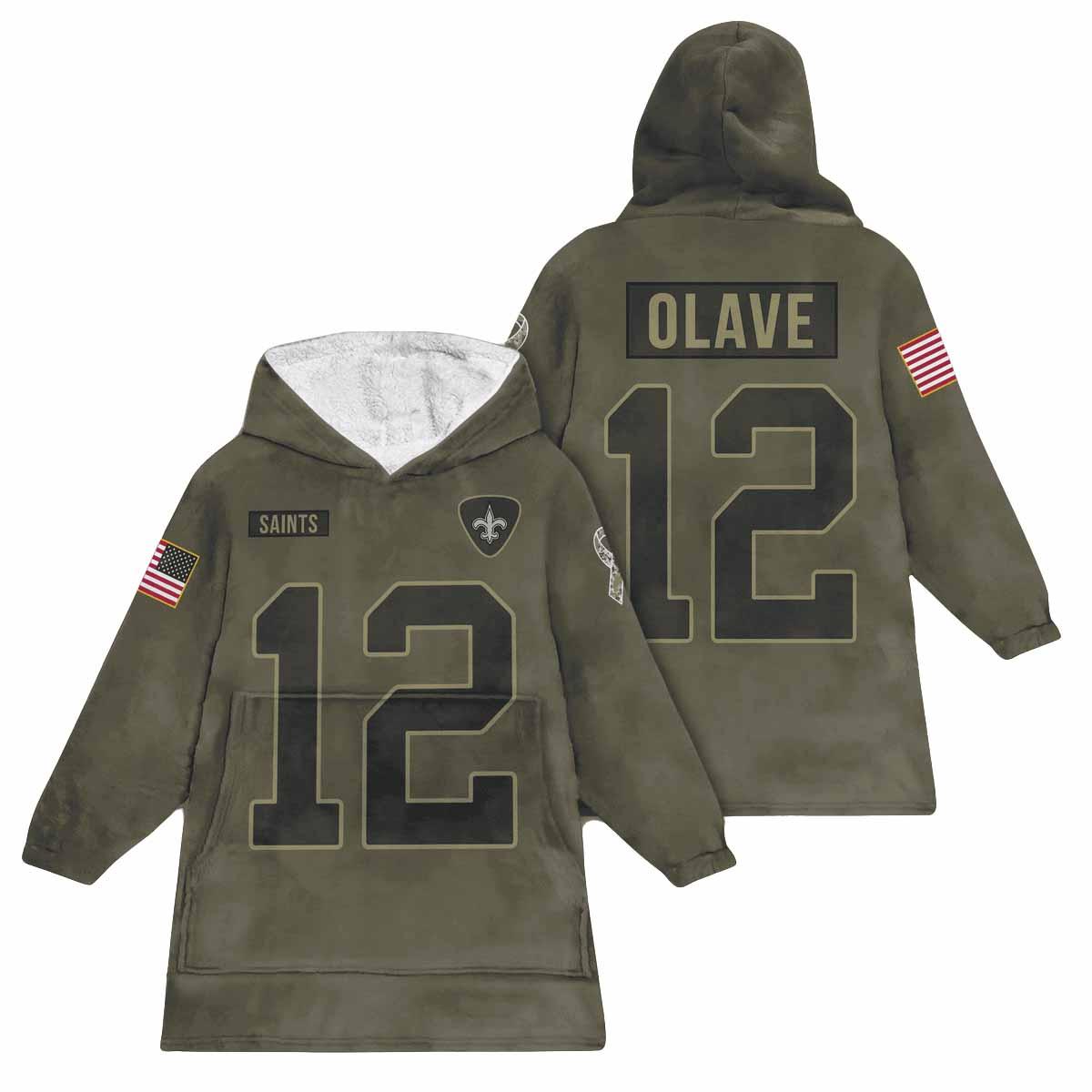 C.O 12 New Orleans Football Blanket Hoodie C.O 12 New Orleans Football Blanket Hoodie