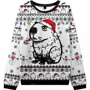 Capybara Smoking Ugly Christmas Sweater Capybara Smoking Ugly Christmas Sweater