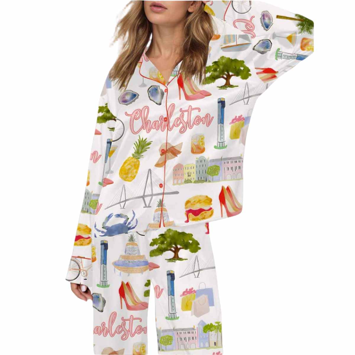 Charleston Silky Satin Pajama Set Charleston Silky Satin Pajama Set