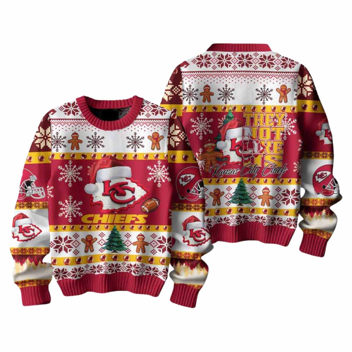 Chiefs They Not Like Us Ugly Christmas Sweater Chiefs They Not Like Us Ugly Christmas Sweater
