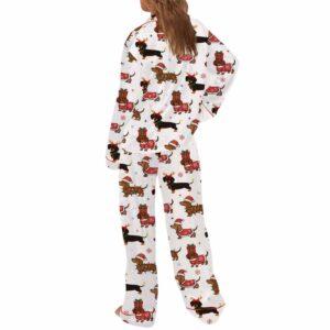 Christmas Dachshund Silky Satin Pajama Set 1 Christmas Dachshund Silky Satin Pajama Set