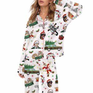 Christmas Vacation Clark Silky Satin Pajama Set
