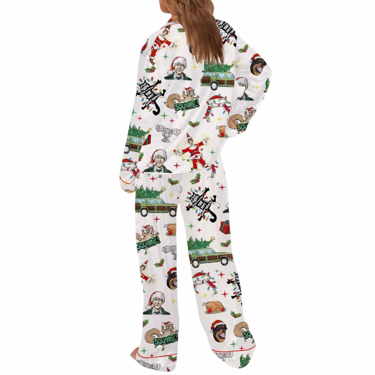 Christmas Vacation Clark Silky Satin Pajama Set Christmas Vacation Clark Silky Satin Pajama Set