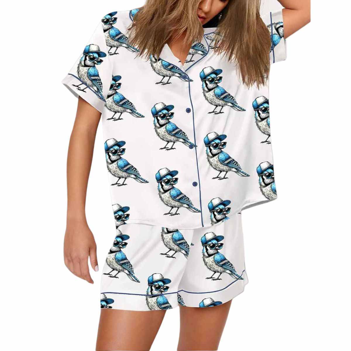 Cool Blue Jays Bird Pajama Set Cool Blue Jays Bird Pajama Set