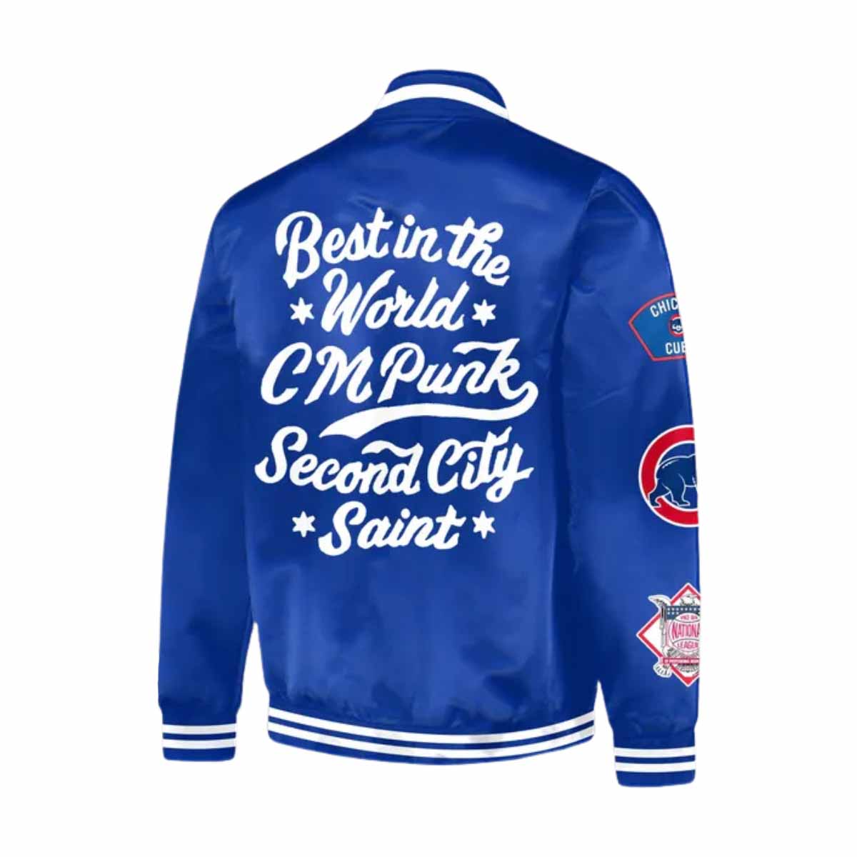 Cubs Best In The World CM Punk Second City Saint Jacket Cubs Best In The World CM Punk Second City Saint Jacket