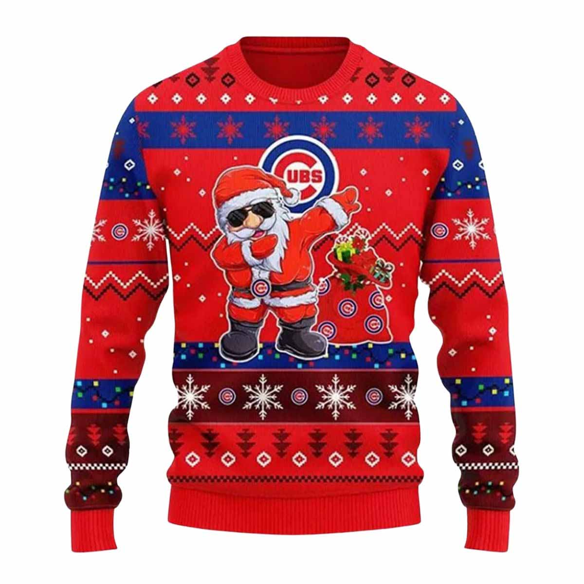 Cubs Dabbing Santa Claus Ugly Christmas Sweater Cubs Dabbing Santa Claus Ugly Christmas Sweater