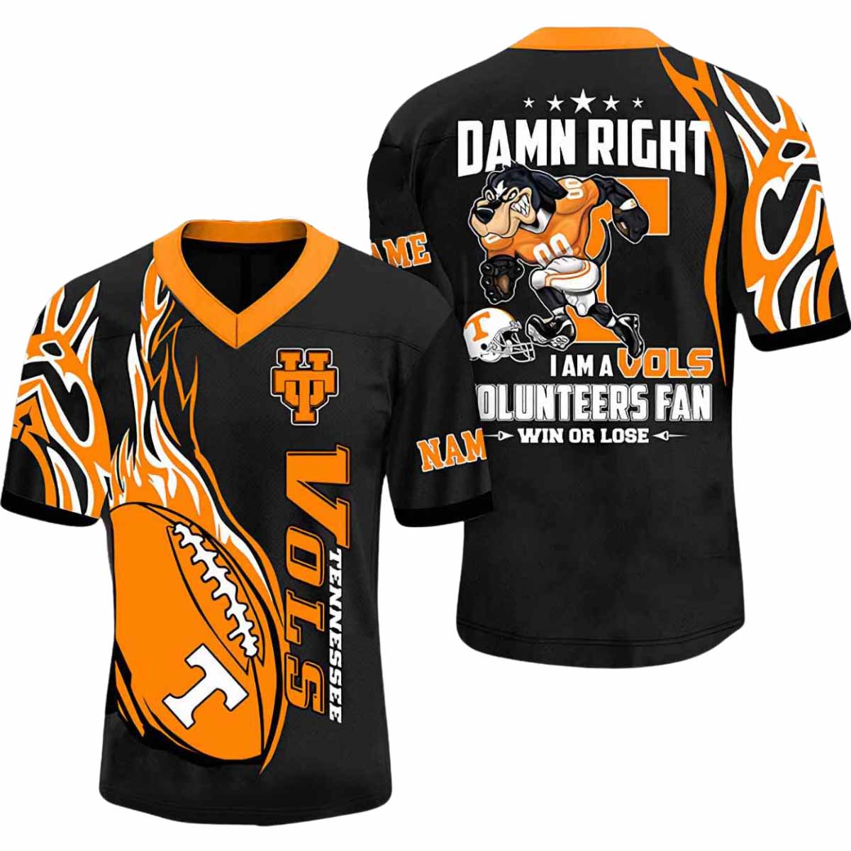 Damn Right I Am A Vols Fan Jersey Damn Right I Am A Vols Fan Jersey