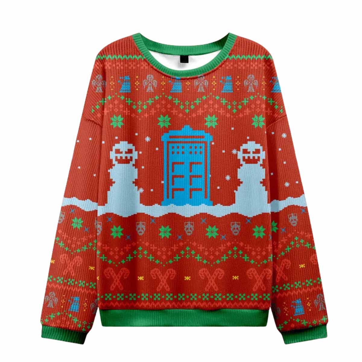 Doctor Who Red Ugly Christmas Sweater Doctor Who Red Ugly Christmas Sweater