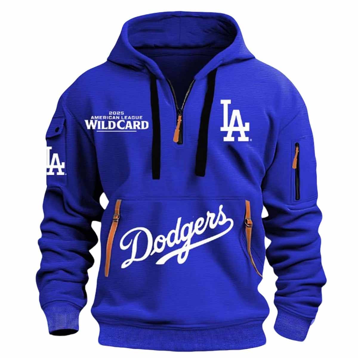 Dodgers 2025 AL Wild Card Quarter Zip Hoodie Dodgers 2025 AL Wild Card Quarter Zip Hoodie