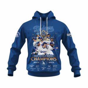 Dodgers 2025 World Series Champions Back 2 Back Hoodie Dodgers 2025 World Series Champions Back 2 Back Hoodie