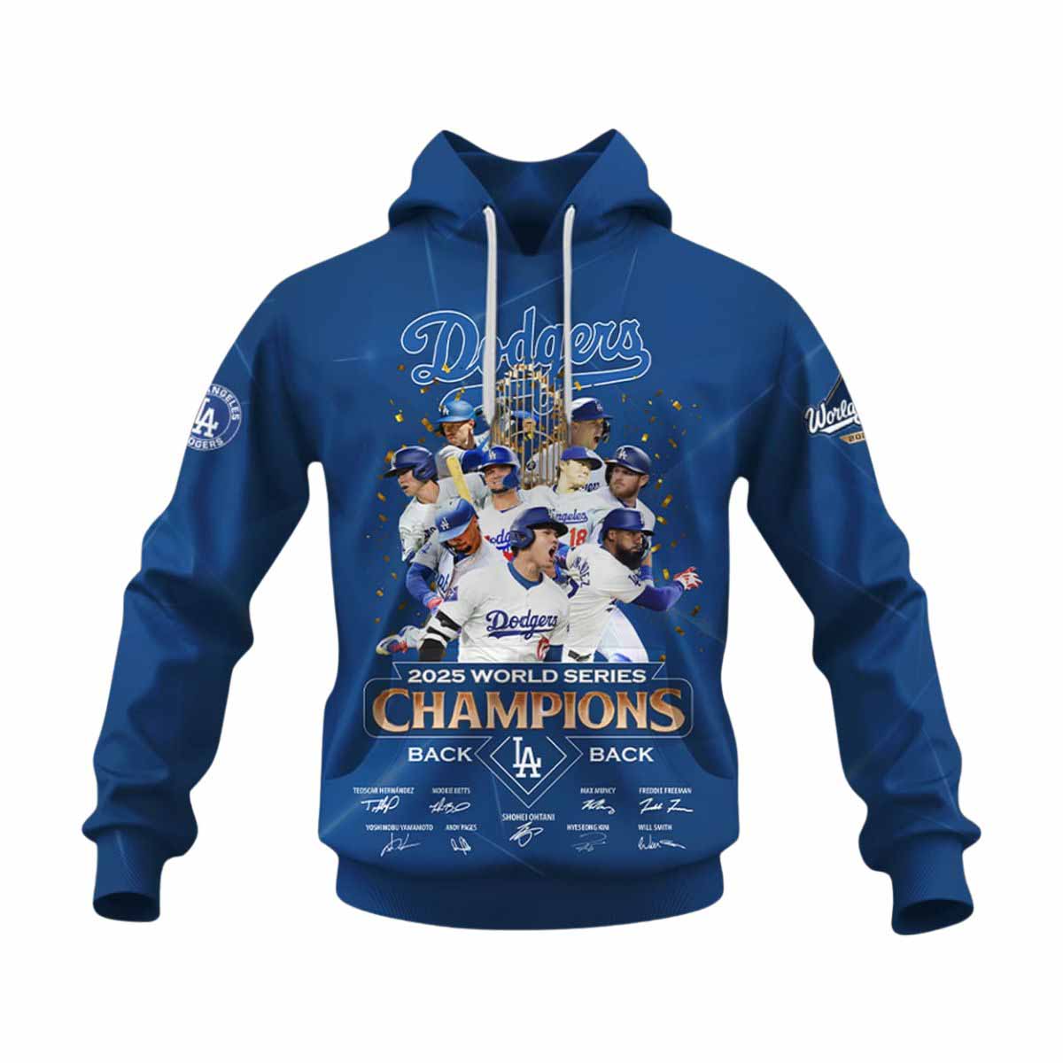 Dodgers 2025 World Series Champions Back 2 Back Hoodie Dodgers 2025 World Series Champions Back 2 Back Hoodie