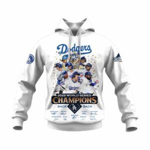 Dodgers 2025 World Series Champions Back 2 Back Hoodie 2 Dodgers 2025 World Series Champions Back 2 Back Hoodie