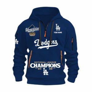 Dodgers World Series National League 2025 Quarter Zip Hoodie 2 Dodgers World Series National League 2025 Quarter Zip Hoodie