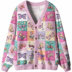 Dreamy Butterfly Garden Ugly Cardigan Sweater Dreamy Butterfly Garden Ugly Cardigan Sweater