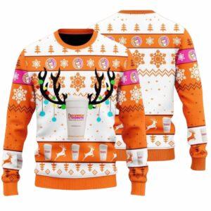 Dunkin Donuts Reindeer Horn Ugly Christmas Sweater Dunkin Donuts Reindeer Horn Ugly Christmas Sweater