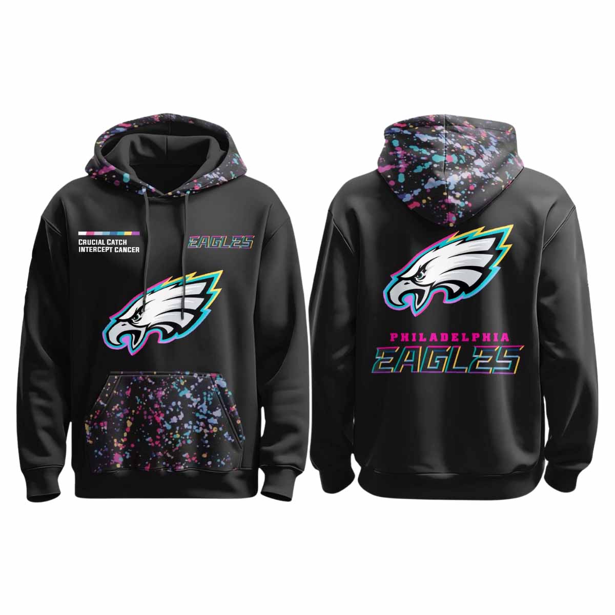 Eagles Crucial Catch Intercept Cancer 2025 Hoodie Eagles Crucial Catch Intercept Cancer 2025 Hoodie