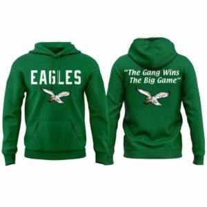 Eagles Kelly Green The Gang Wins The Big Game 2025 Hoodie Eagles Kelly Green The Gang Wins The Big Game 2025 Hoodie