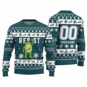 Eagles Portland Frog Resist Ugly Christmas Sweater Eagles Portland Frog Resist Ugly Christmas Sweater