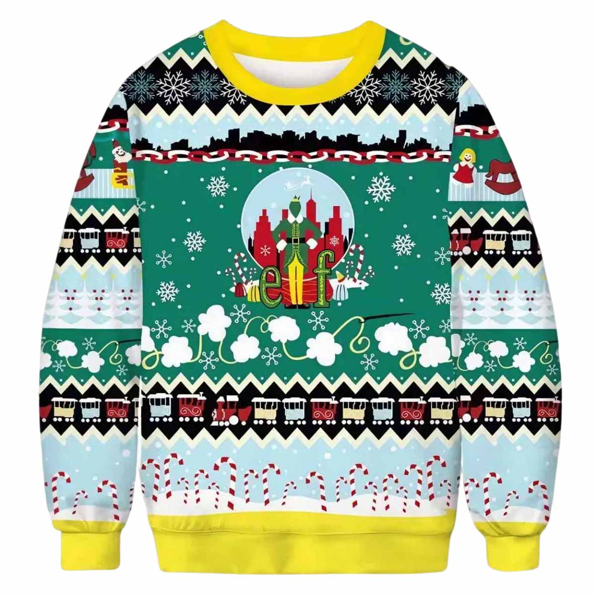 Elf Renna Natale Ugly Christmas Sweater Elf Renna Natale Ugly Christmas Sweater